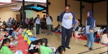 Polres Jayapura Polda Papua dan Alumni 97 SMA N 1 Sentani Gelar Lomba Mewarnai untuk Anak-Anak Sekabupaten dan Kota Jayapura